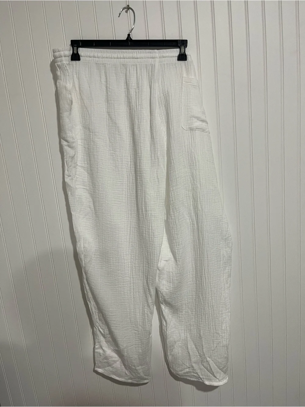 White Mark Men's White Drawstring Lounge Joggers
